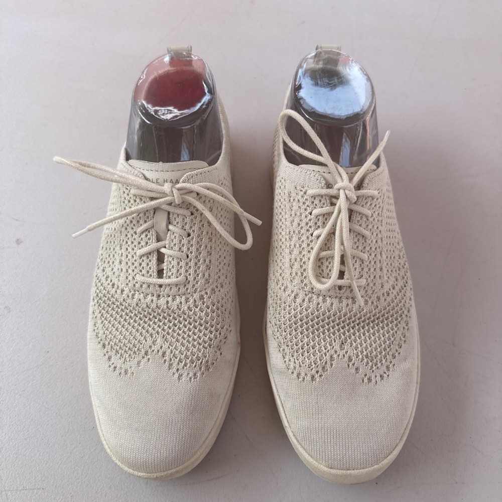 Cole Haan Grand Series Contender Stitchlite Oxford Knit Ivory WOMEN'S Size 8.5 B